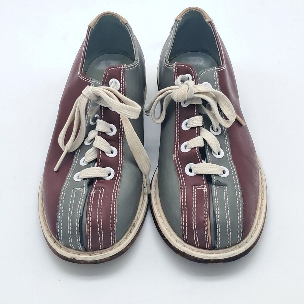 Vintage Brunswick Bowling Shoes Men's 4 Women's 5 Leather Sole Lace-Up